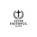 "4EVER FAITHFUL SHOP" Cross; Vinyl Sticker