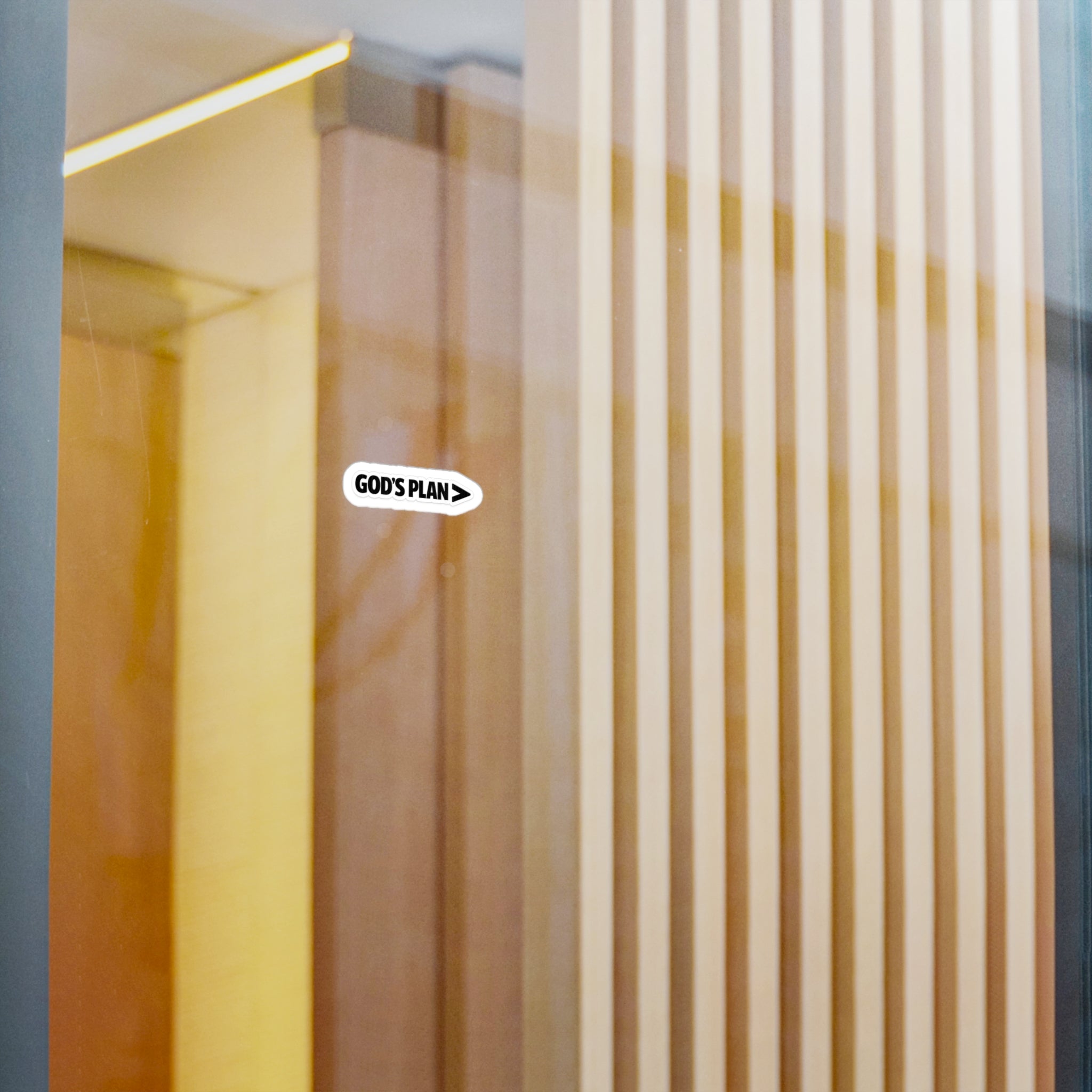 "GOD'S PLAN" — Vinyl Sticker; Black Text